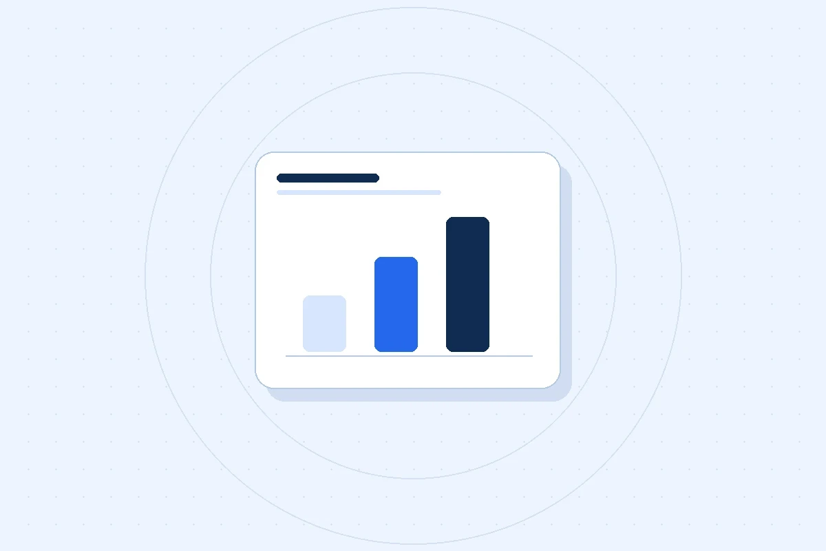 Cost comparison illustration with three bars on a review card.